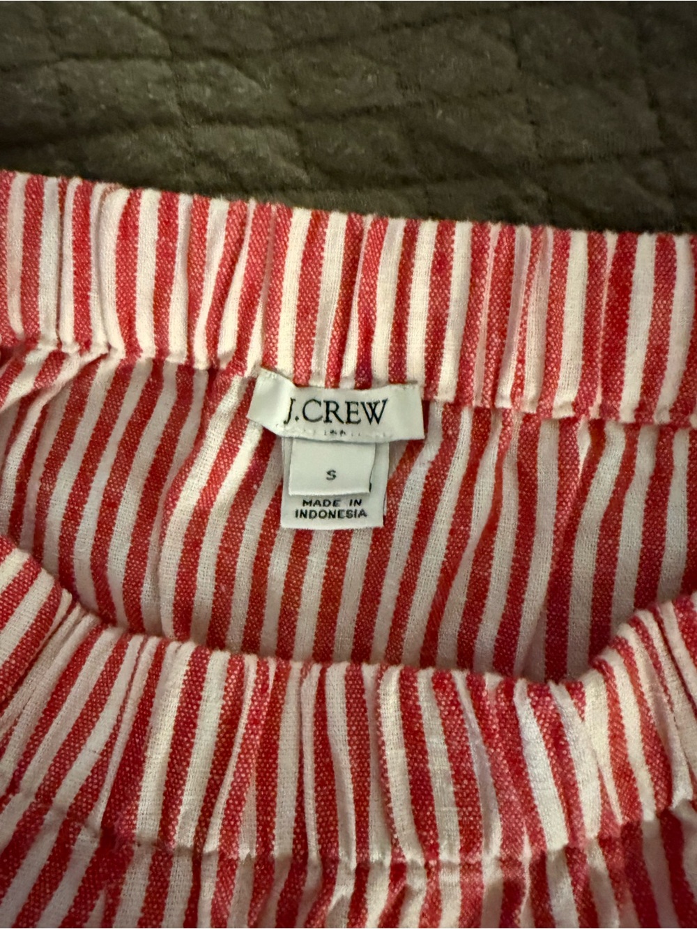 J. Crew Factory Striped Red and White Midi Skirt - Picture 5 of 6